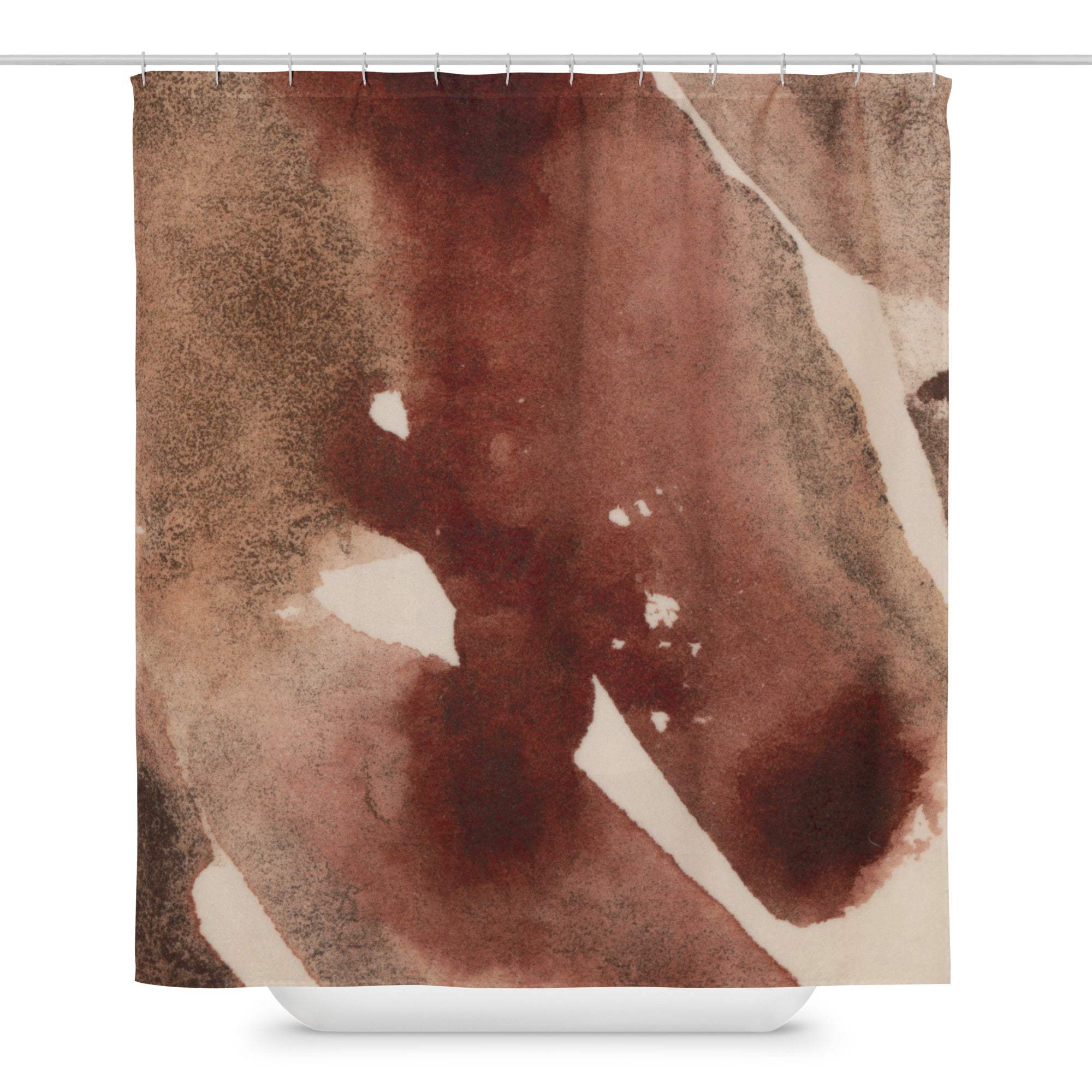 Contemporary Brown Shower Curtain - Mirfia