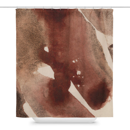 Contemporary Brown Shower Curtain - Mirfia