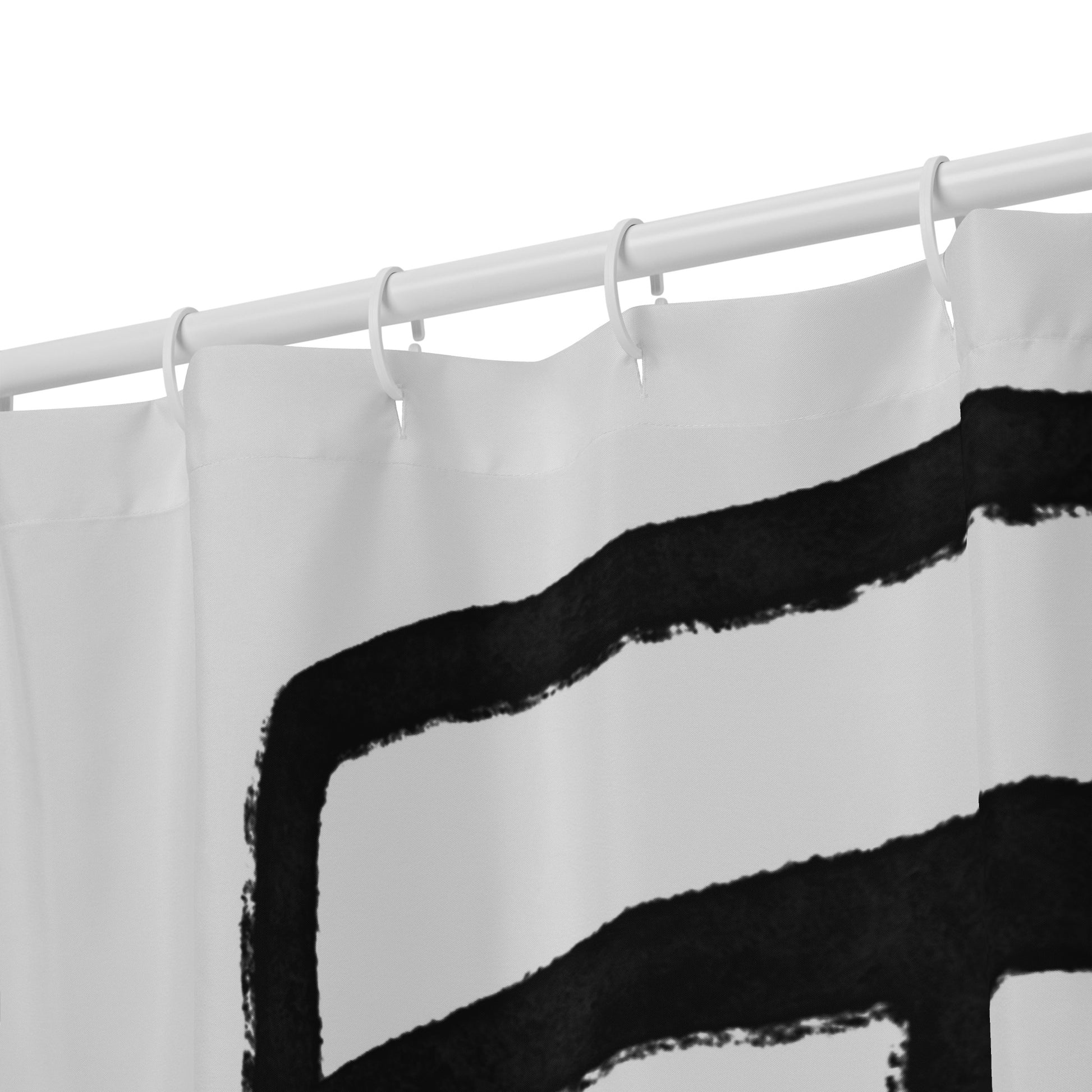 Abstract Face Line Art Shower Curtain - Mirfia