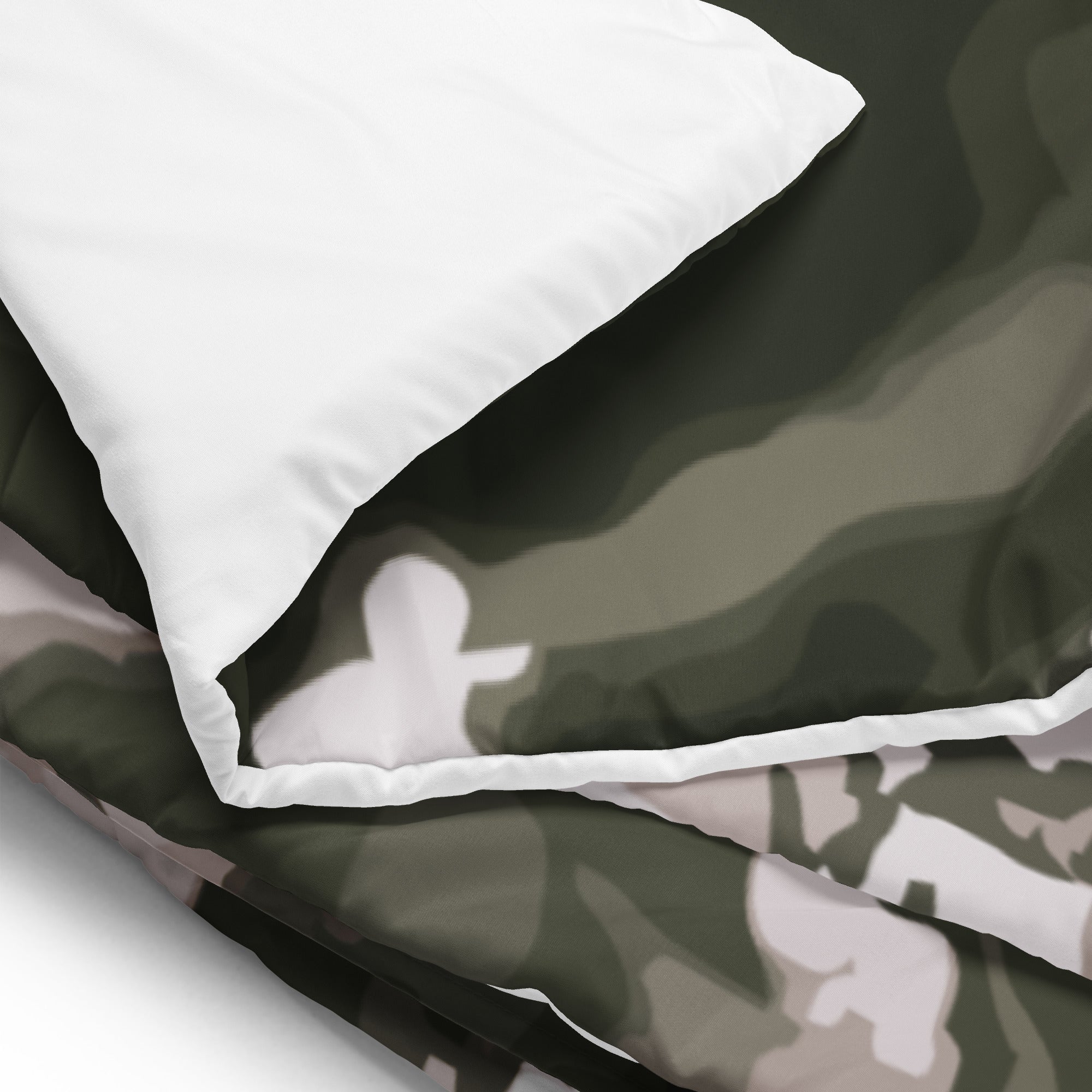 modern floral comforter bedroom bedding with white backside 