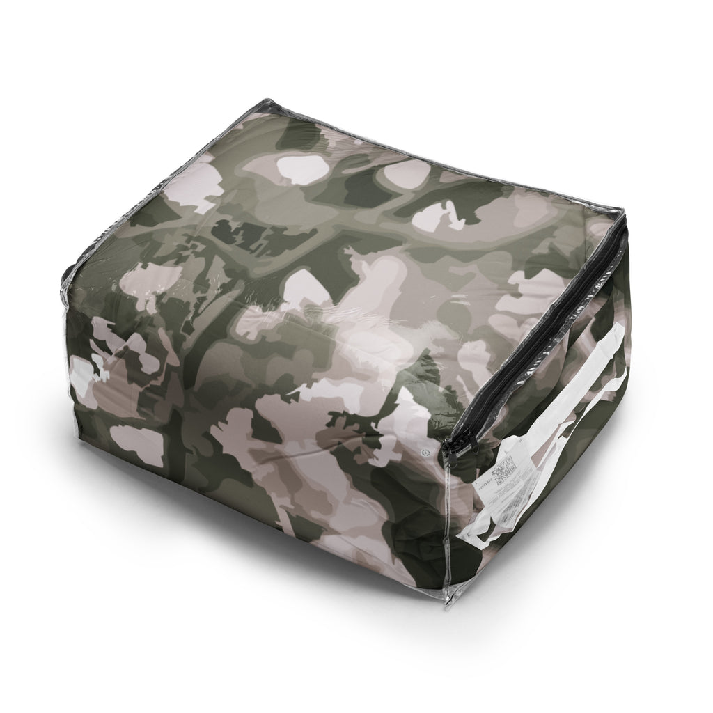 cube shaped pouch with floral comforter inside