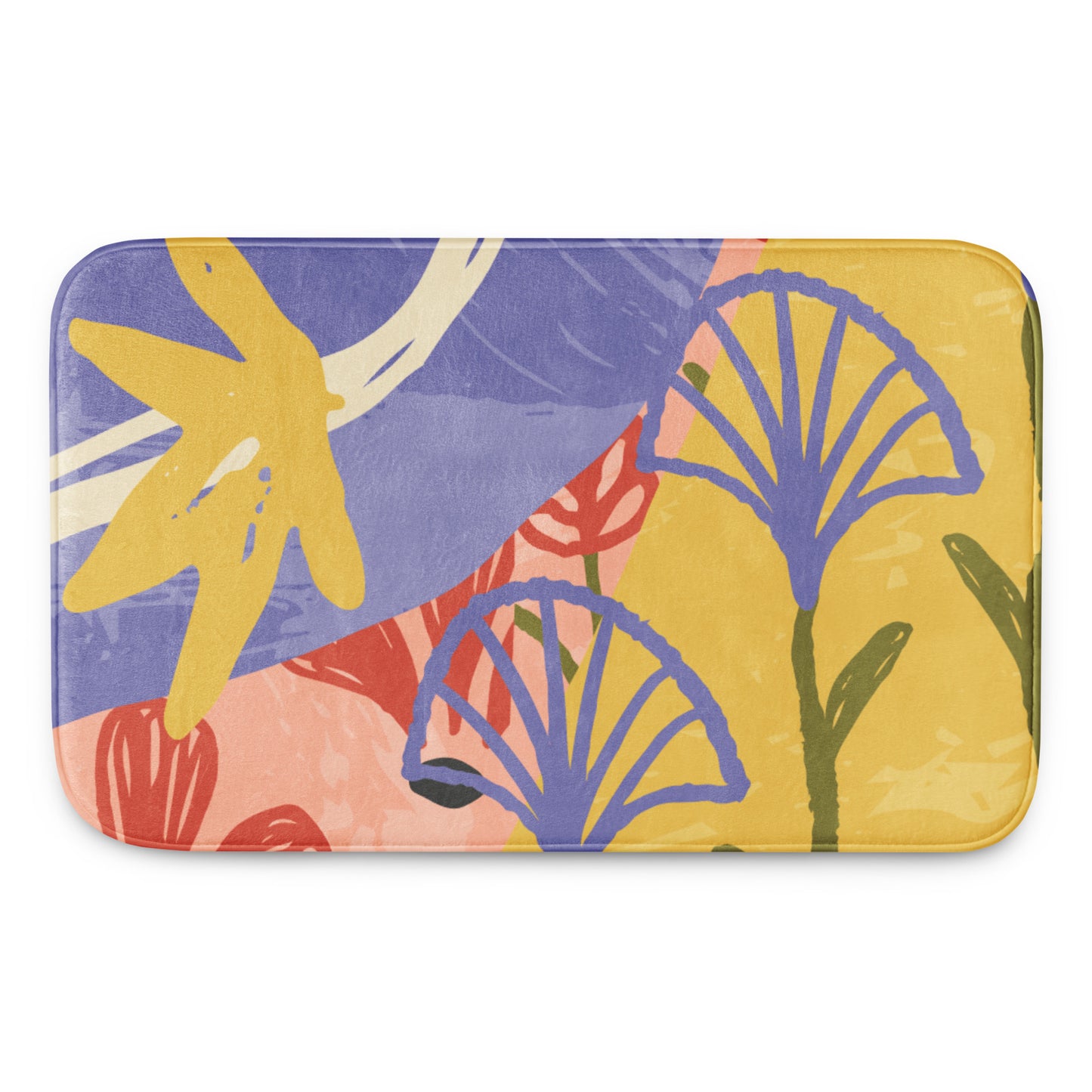 soft floral bath mat 