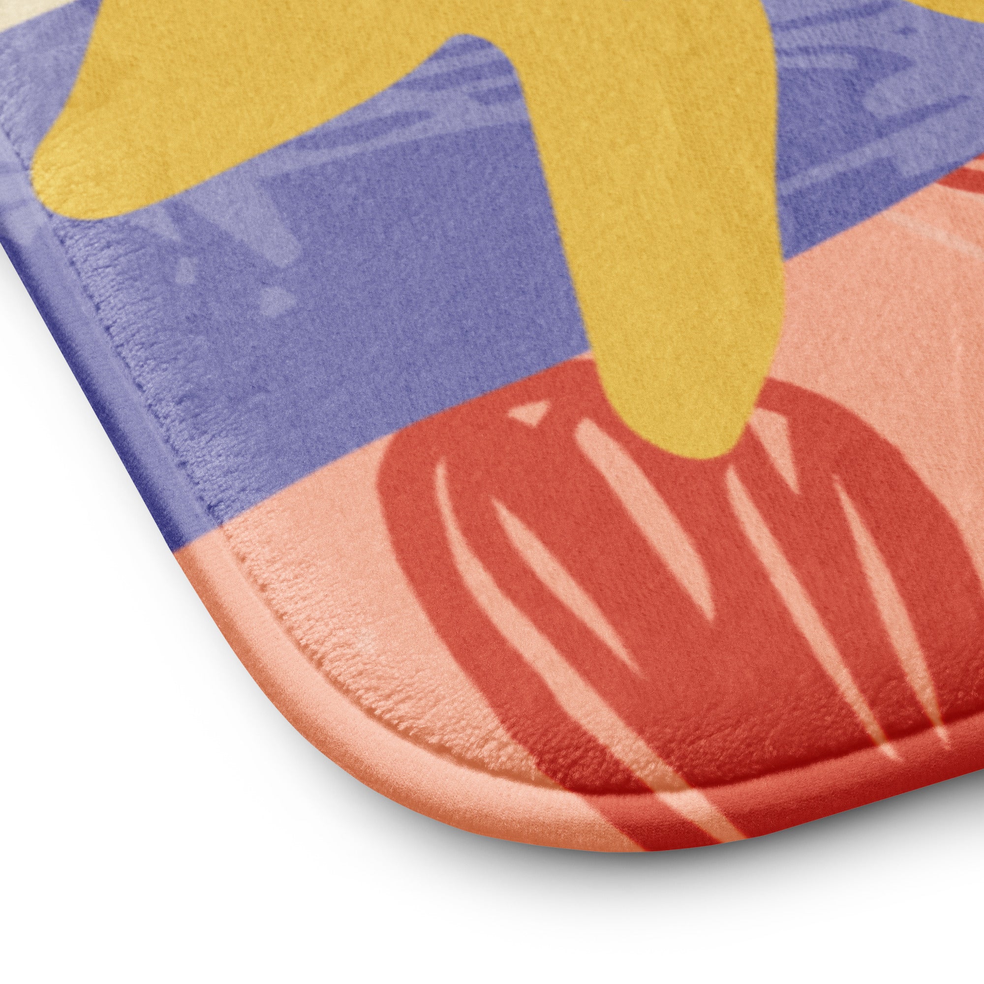 modern floral bath mat design