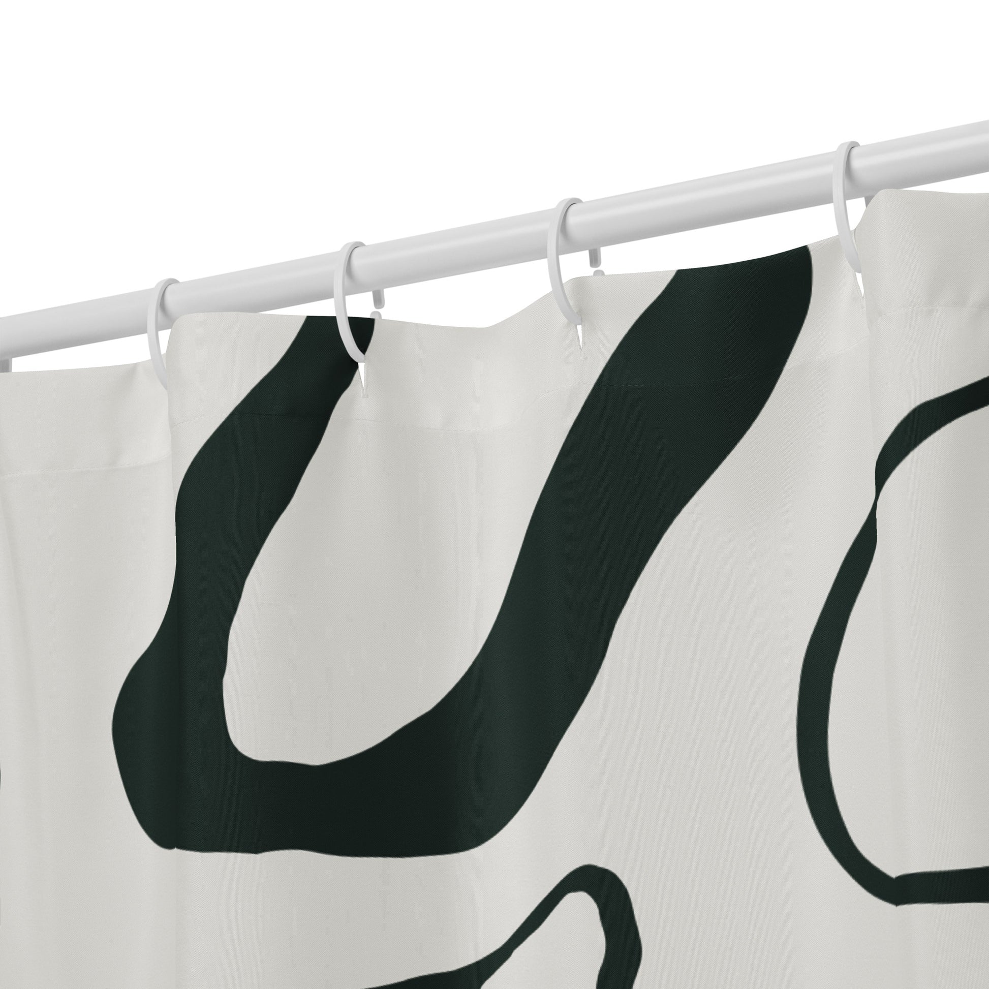 Abstract Green Lines Shower Curtain - Mirfia