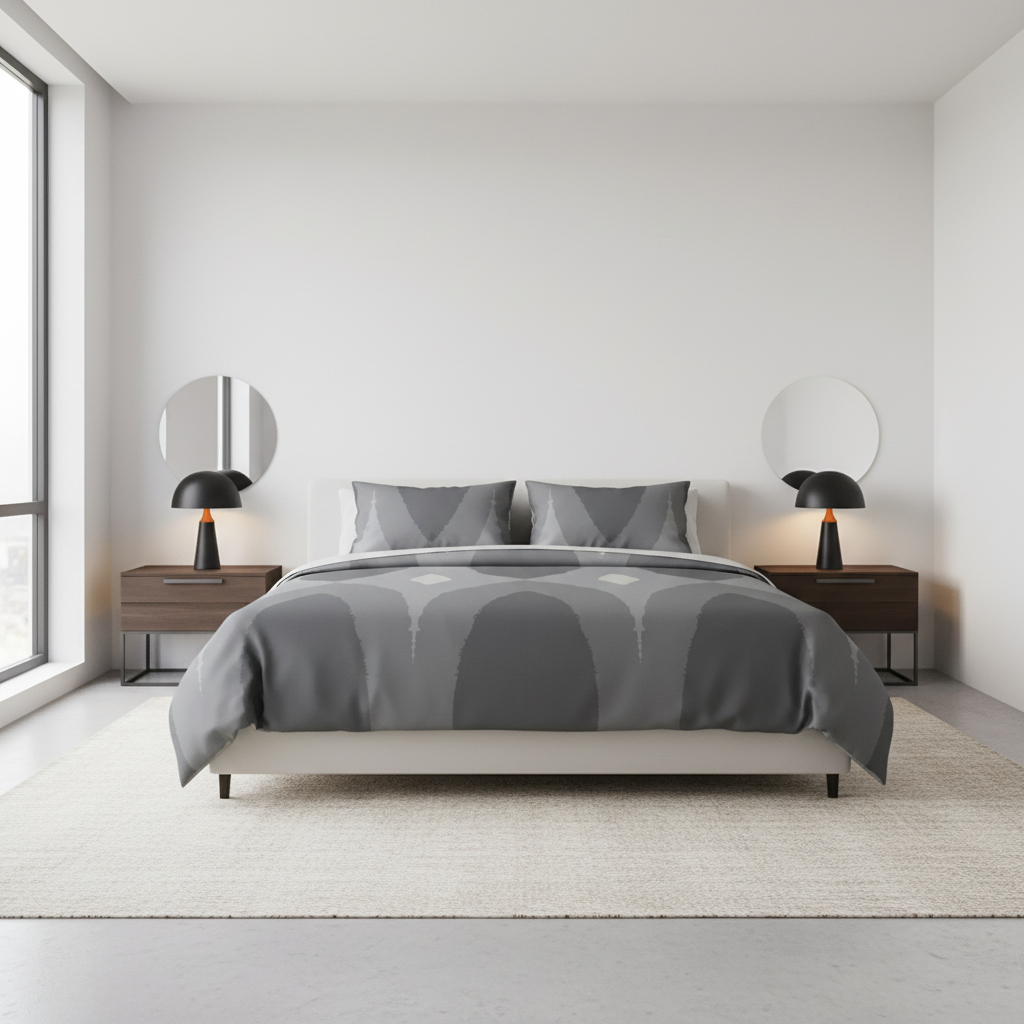 abstract grey duvet cover modern bedding 