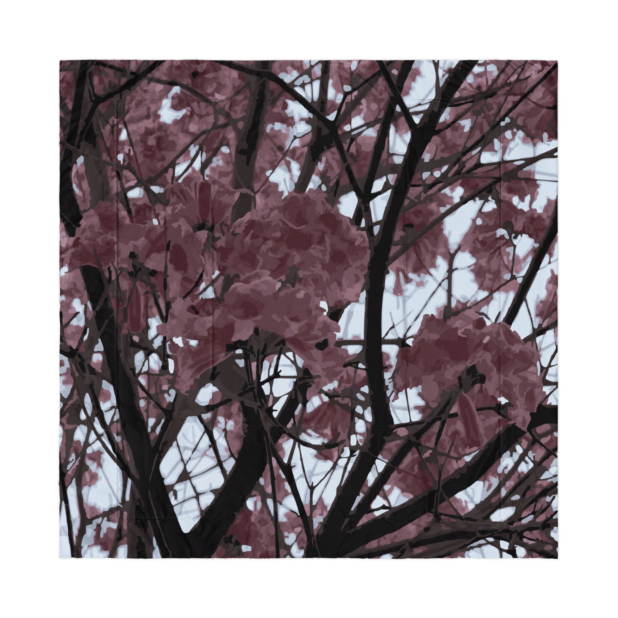 floral comforter bedding with pink flower pattern