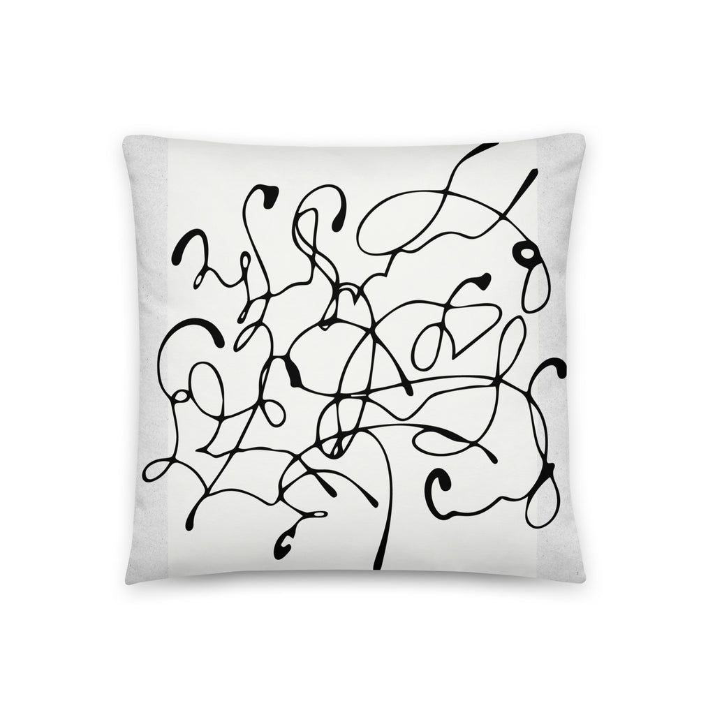 Abstract Print Throw Pillow - Mirfia