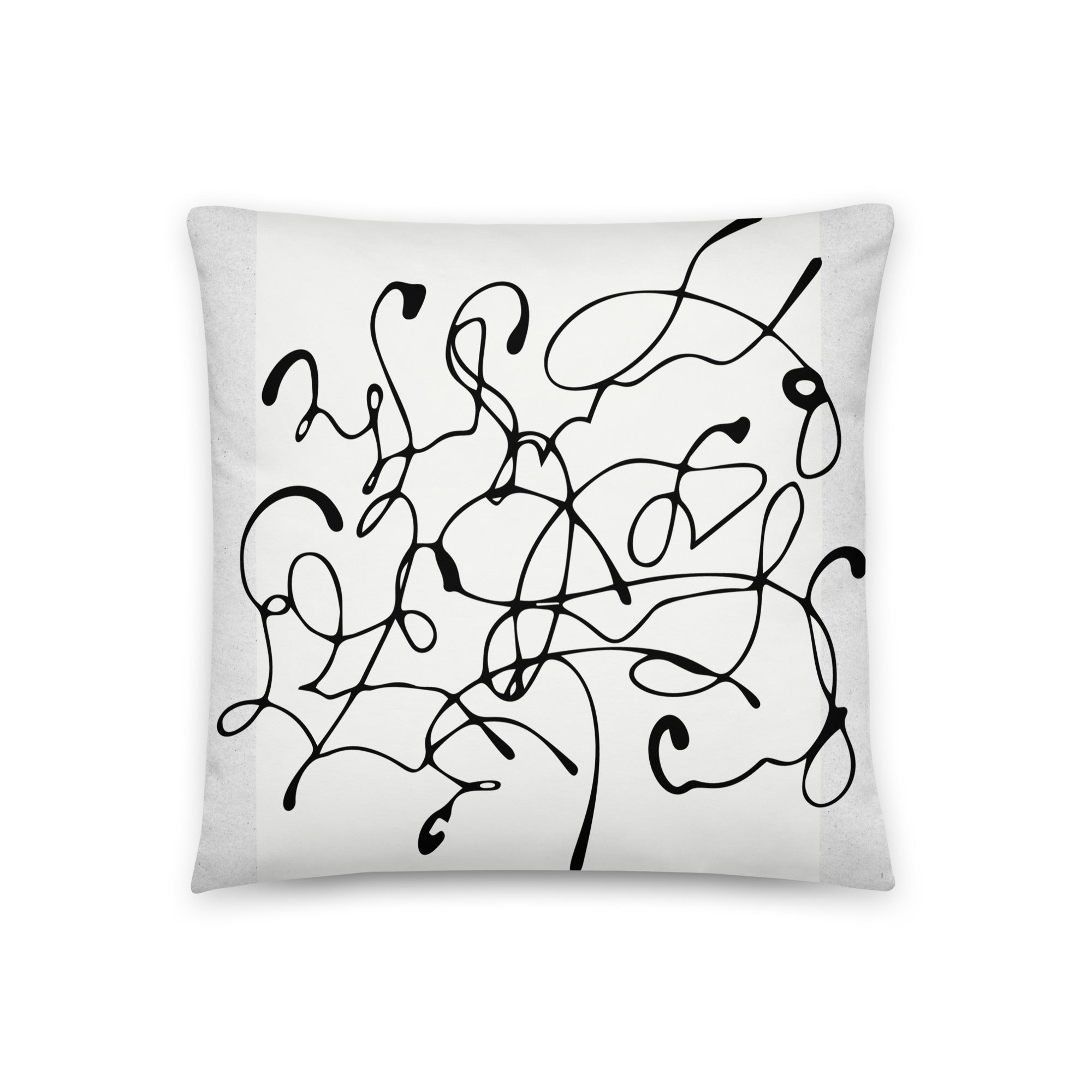 Abstract Print Throw Pillow - Mirfia