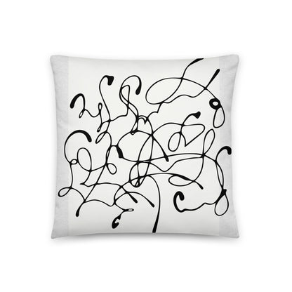 Abstract Print Throw Pillow - Mirfia