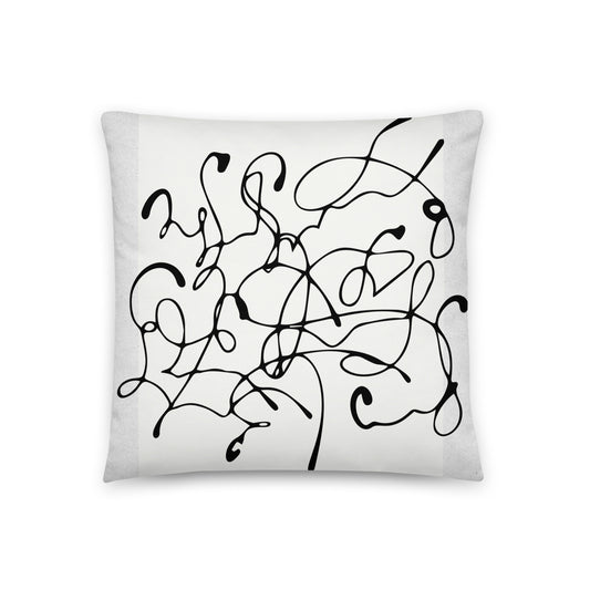 Abstract Print Throw Pillow - Mirfia