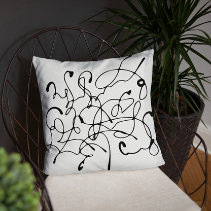 Abstract Print Throw Pillow - Mirfia