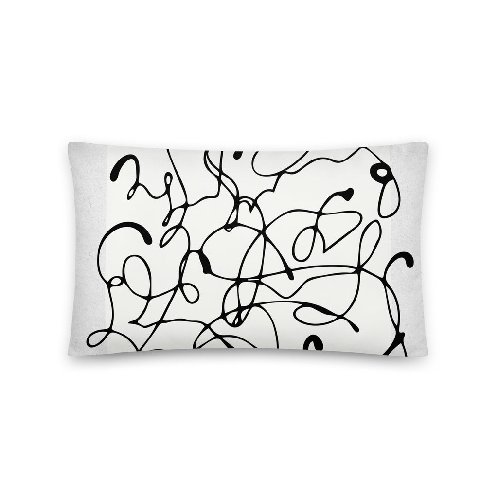 Abstract Print Throw Pillow - Mirfia
