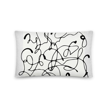 Abstract Print Throw Pillow - Mirfia