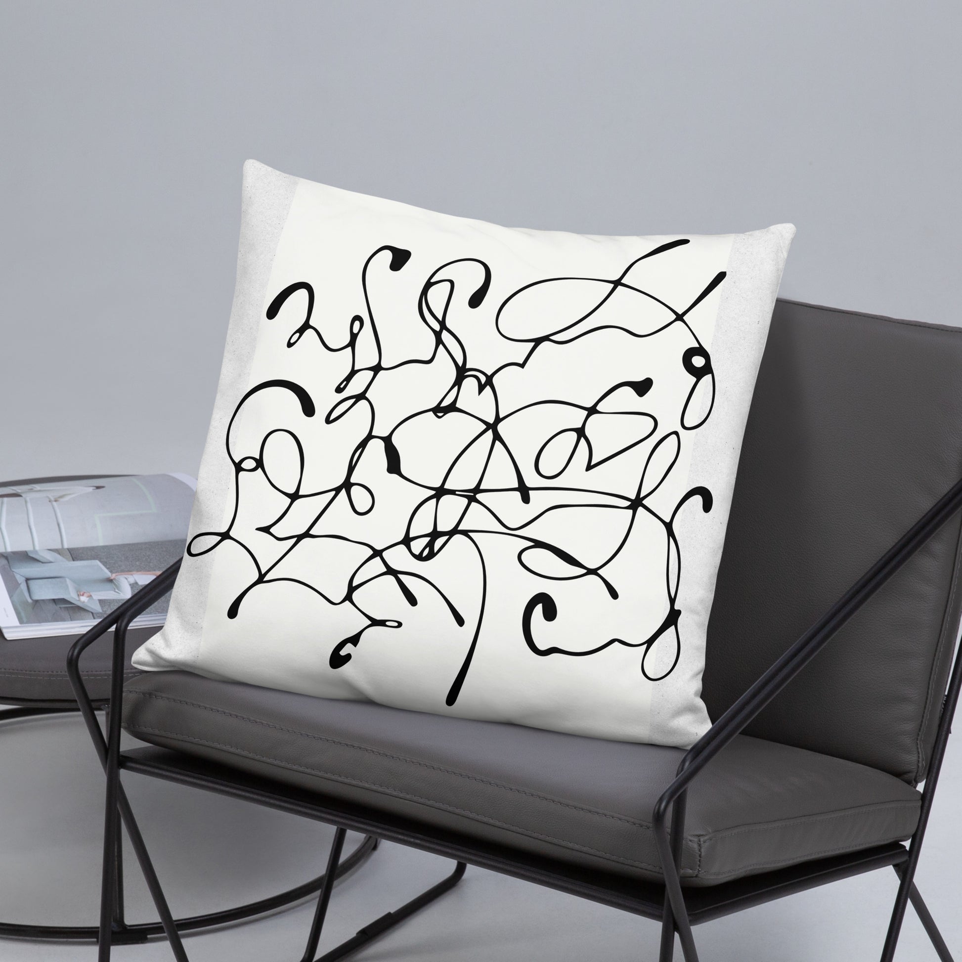Abstract Print Throw Pillow - Mirfia