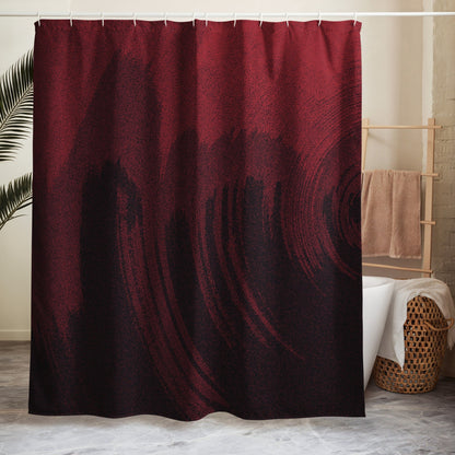 Contemporary Red Shower Curtain - Mirfia