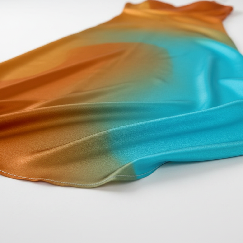 flared slip silk dress hem detail 