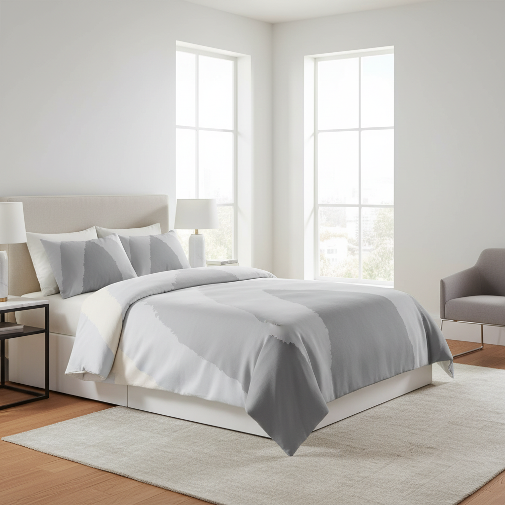 abstract silver duvet cover modern bedding