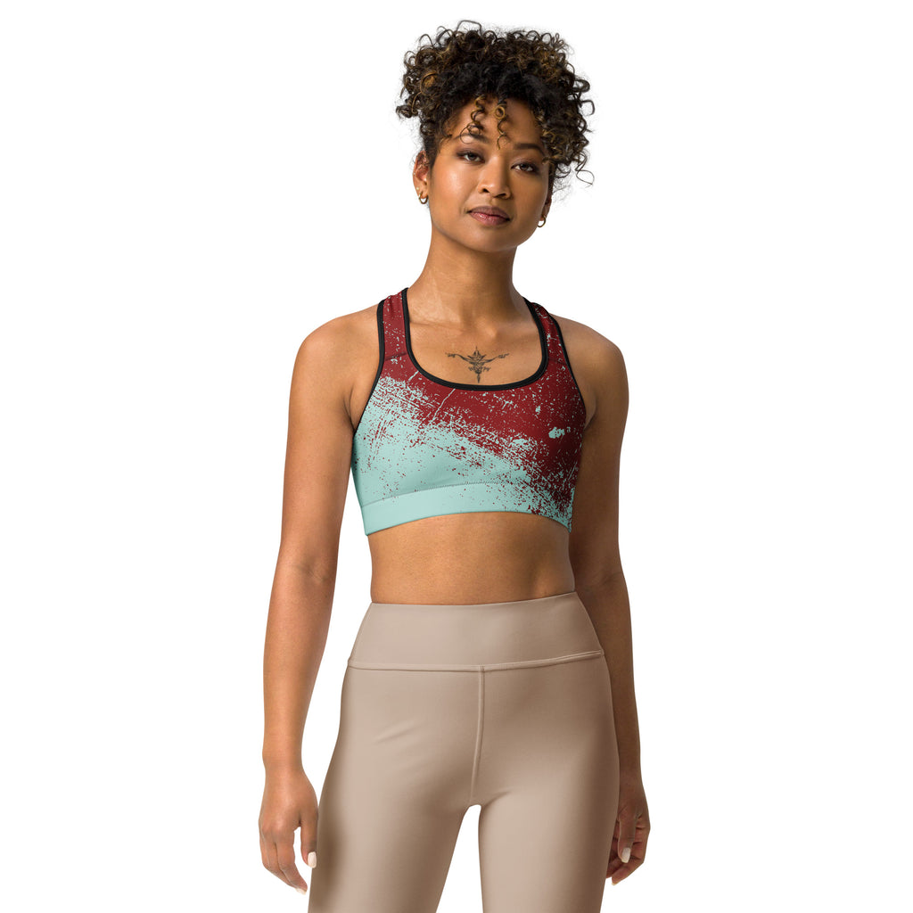 abstract sports bra front view