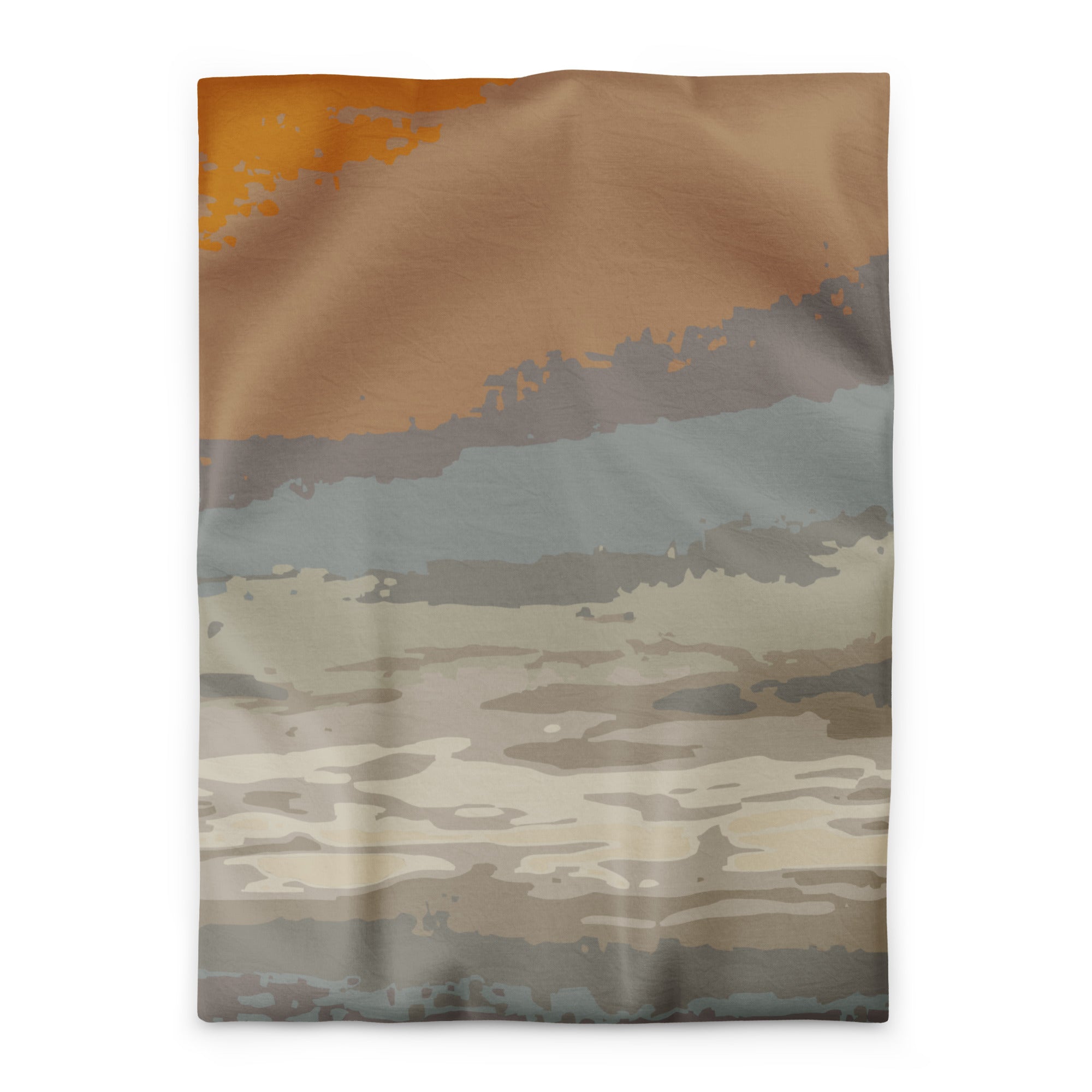 warm tone bedding sunset abstract design