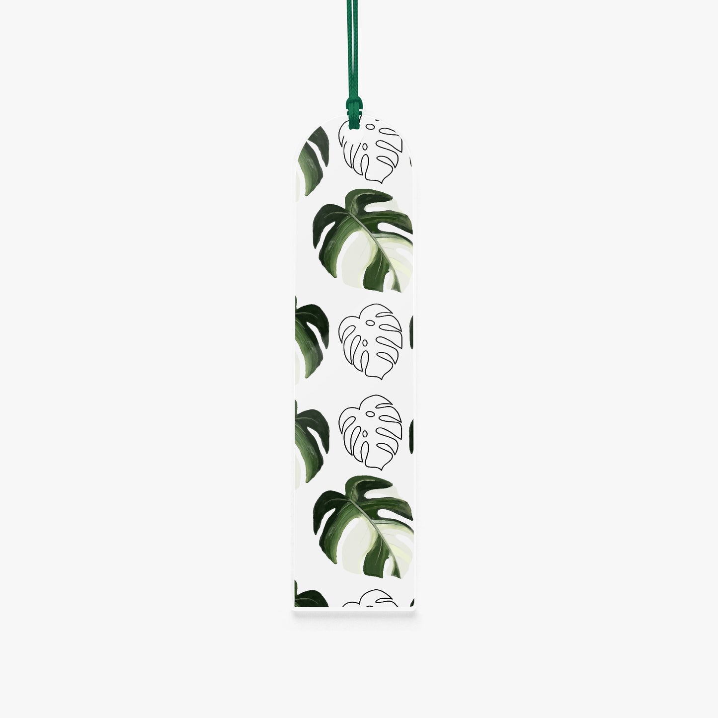 arched acrylic bookmark botanical print