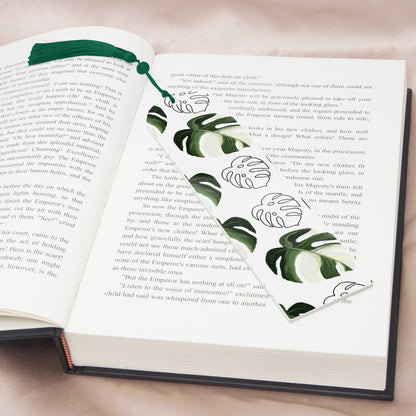 arched acrylic bookmark botanical print