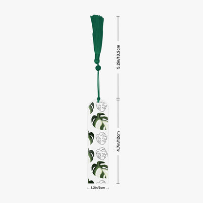 arched acrylic bookmark botanical print