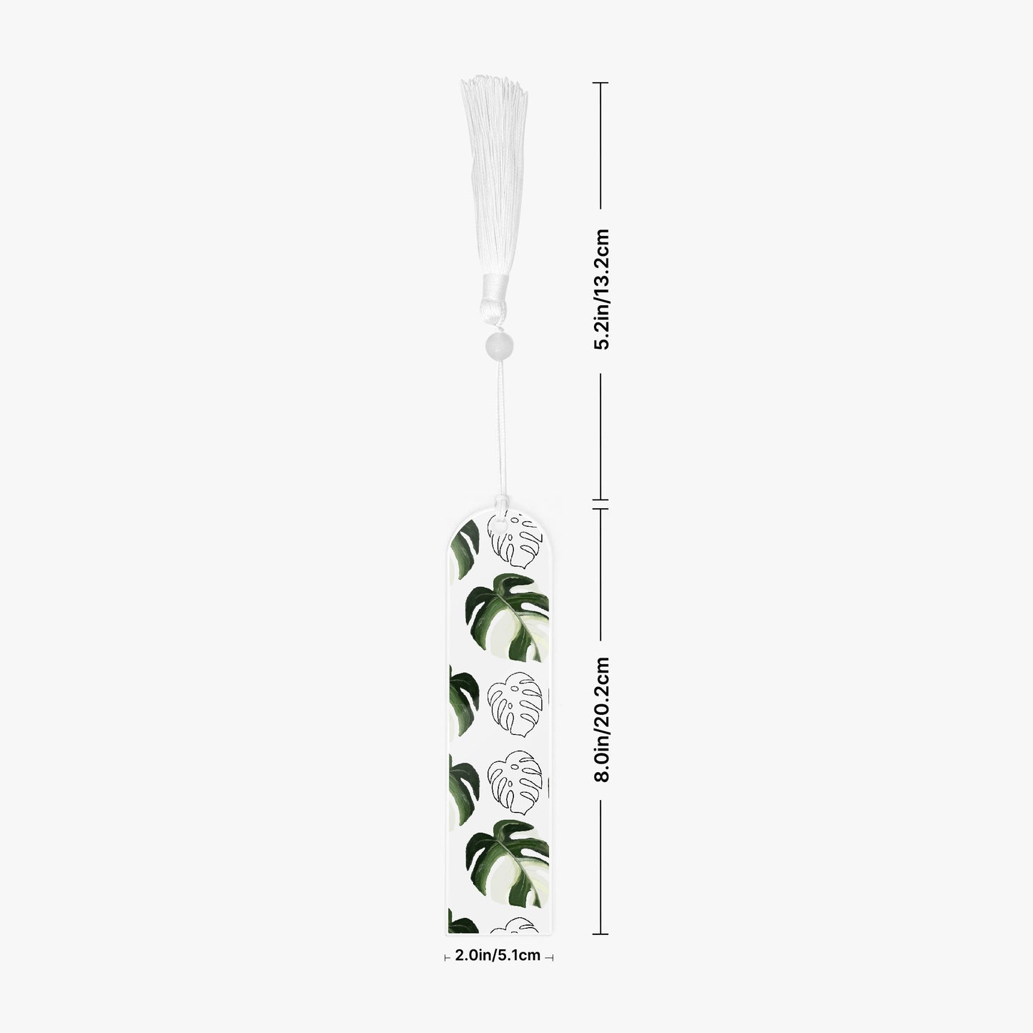 arched acrylic bookmark botanical print