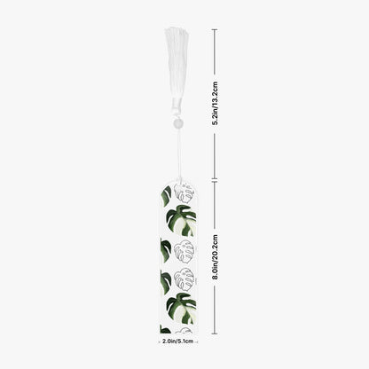 arched acrylic bookmark botanical print