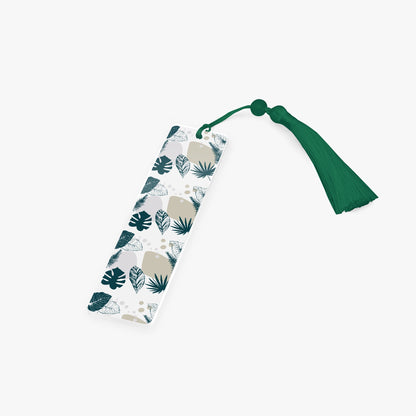 acrylic bookmark with green tassel