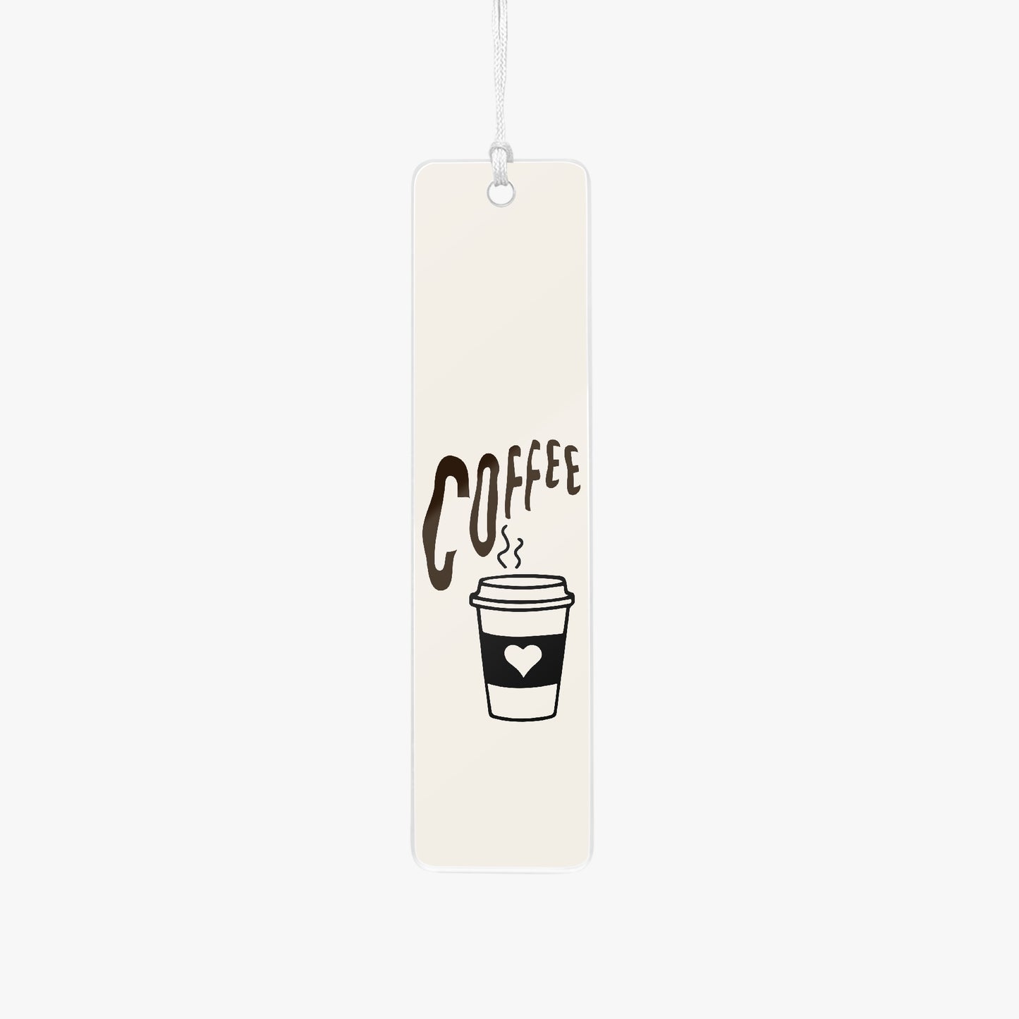 acrylic bookmark with white tassel 