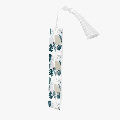 acrylic bookmark with white tassel