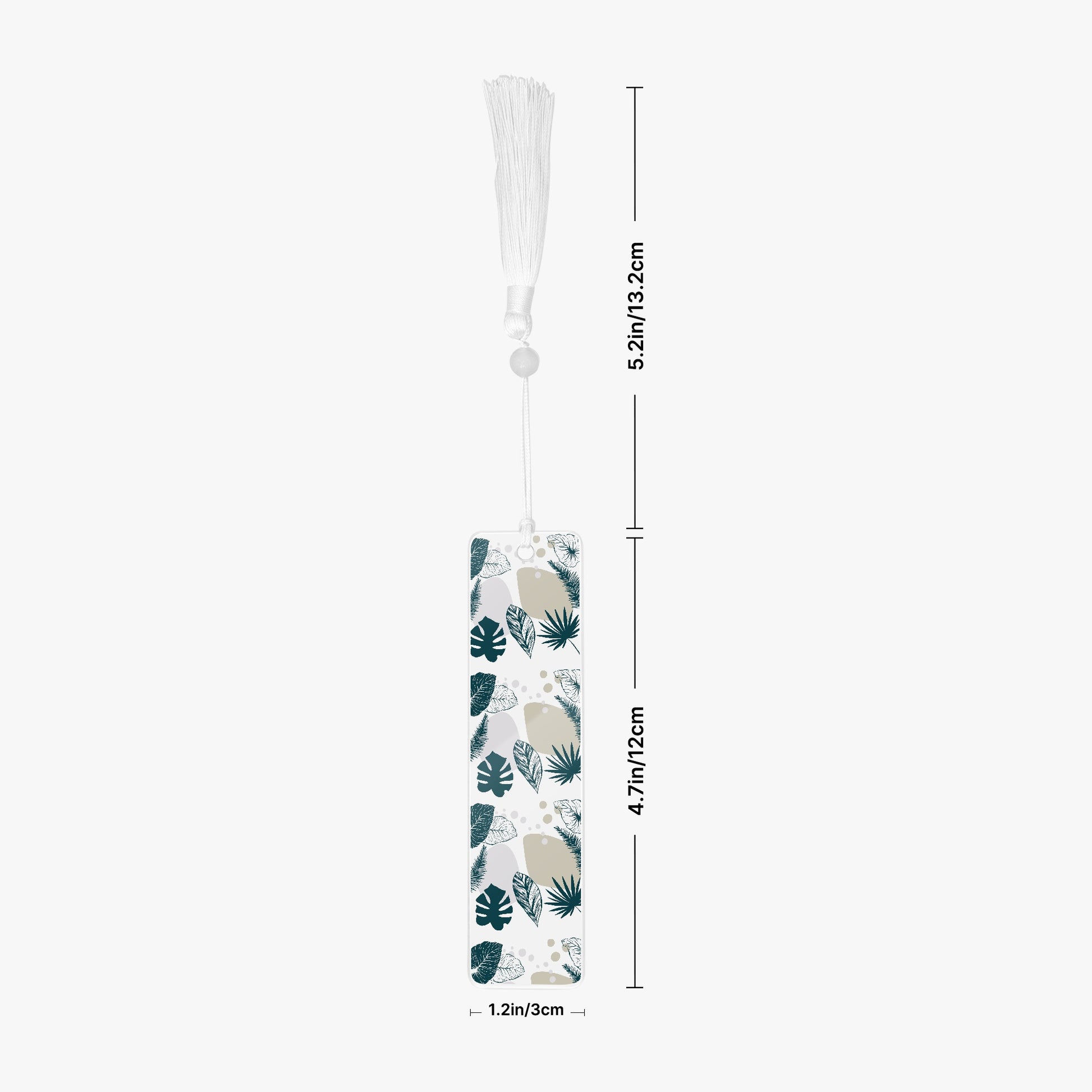 acrylic bookmark with white tassel