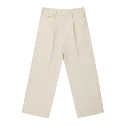 Adjustable waist straight leg pants front view