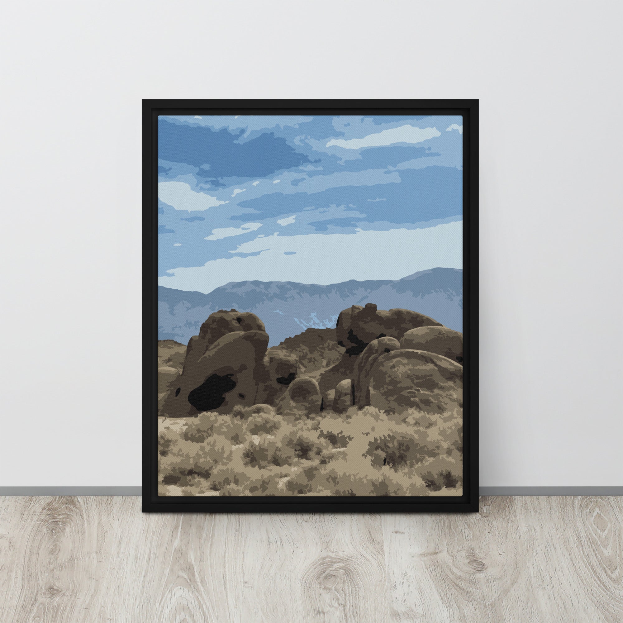 alabama hills desert canvas print framed