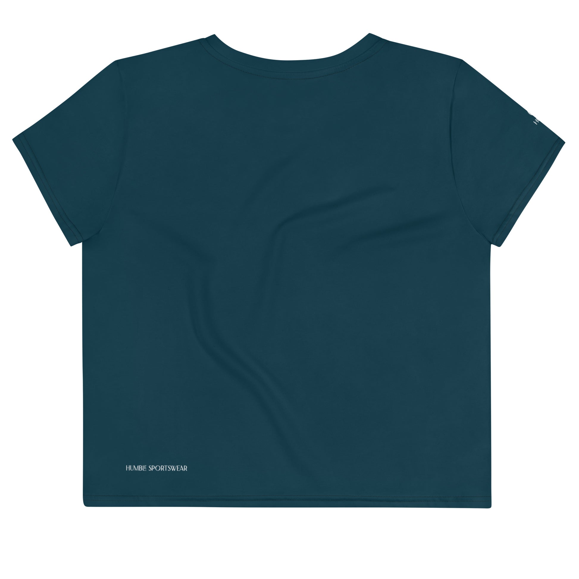 Humble sportswear, women's short sleeve Color Match crop t-shirt blue