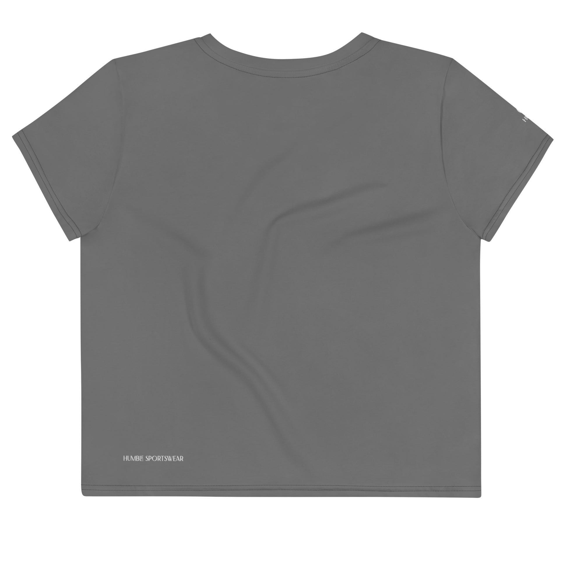 Humble Sportswear, women's Color Match grey cropped short sleeve t-shirt 