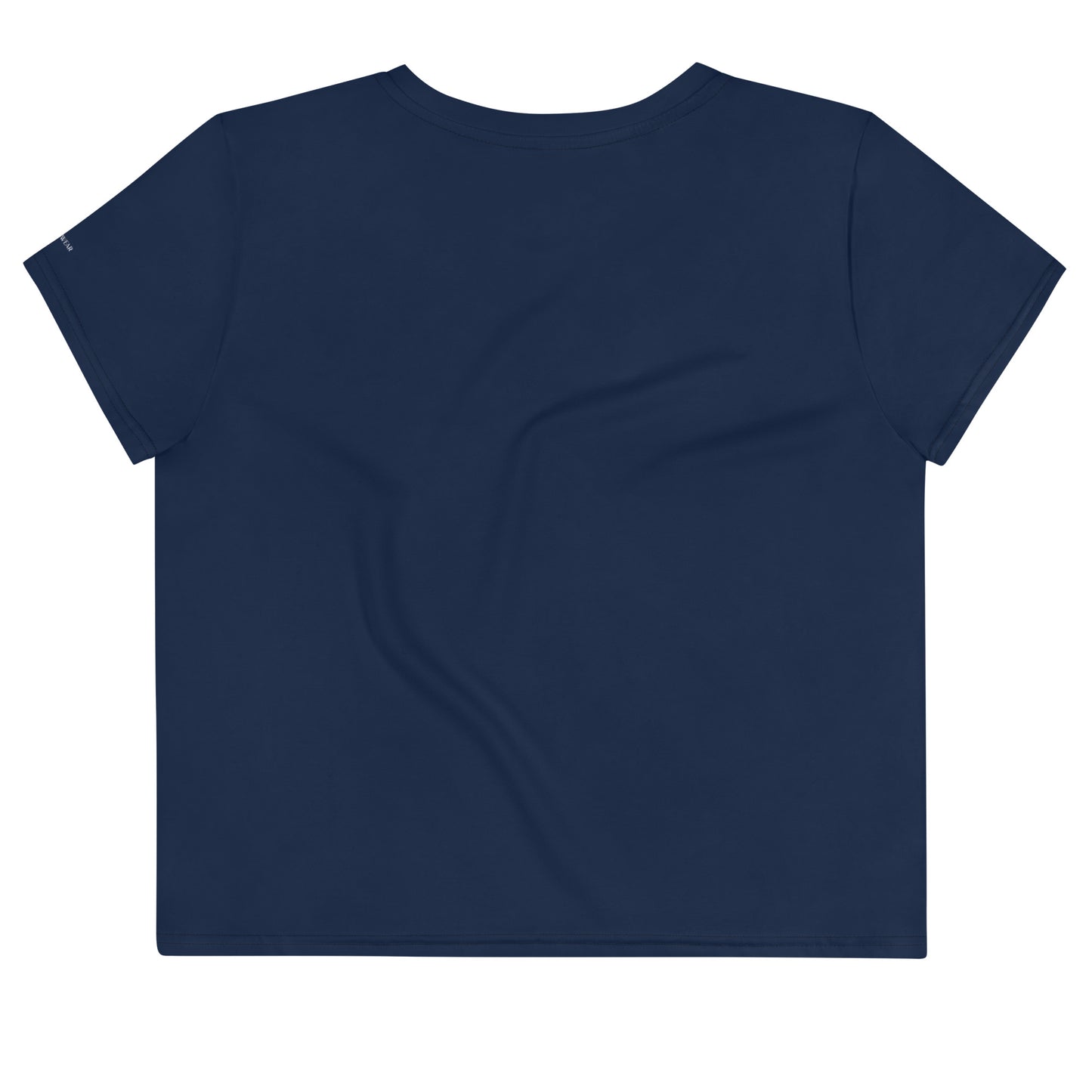 Humble Sportswear women's crop t-shirt relaxed fit, color match navy blue