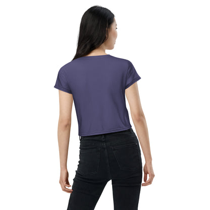 Humble Sportswear, women's crop t-shirt relaxed fit short sleeve purple