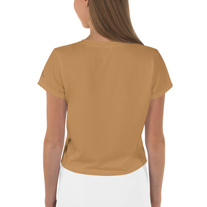 Humble Sportswear women's crop t-shirt relaxed fit color match nude brown