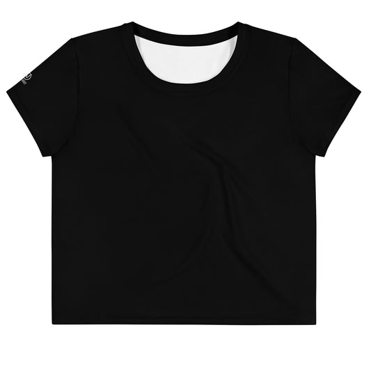 Humble Sportswear, women's short sleeve Color Match crop t-shirt black