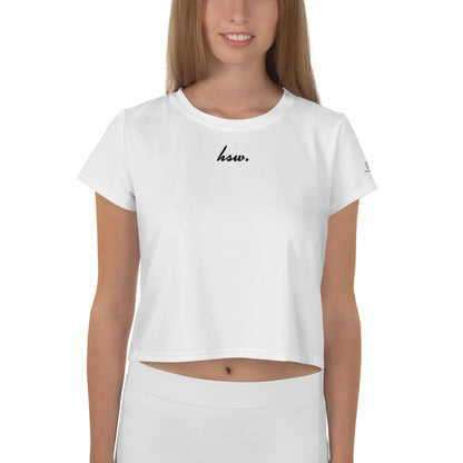 Humble Sportswear, women's crop t-shirt relaxed fit color match white  