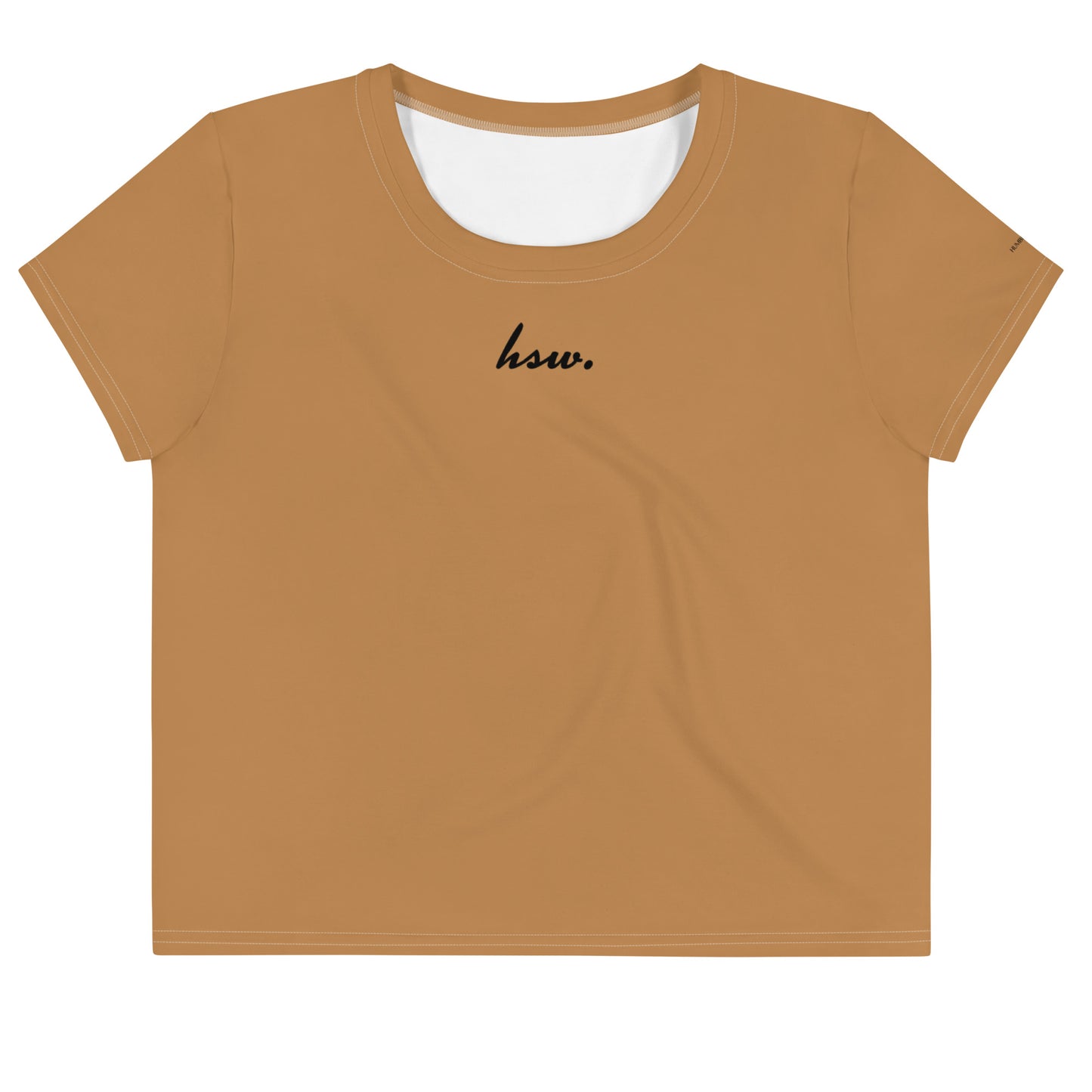 Humble Sportswear women's crop t-shirt relaxed fit color match nude brown