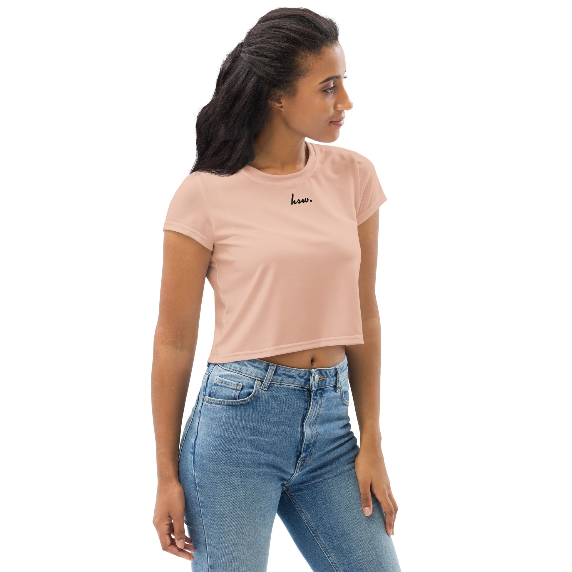 Humble Sportswear, women's crop t-shirt relaxed fit pink