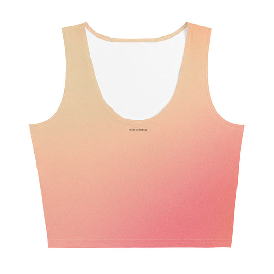 Humble Sportswear, women's gradient orange cropped tank top