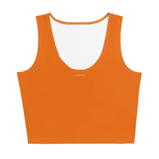 Humble Sportswear, women's orange color match shirt, casual cropped tank top