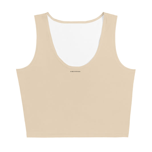 Humble Sportswear, women's neutral beige cropped tank top