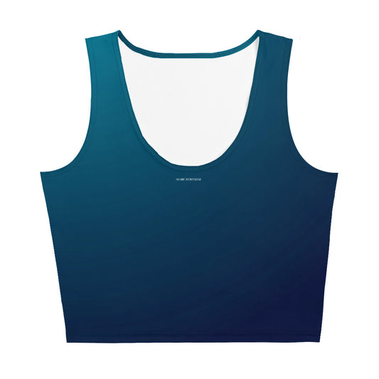 Humble Sportswear™ Women's Misty Blue Cropped Tank Top