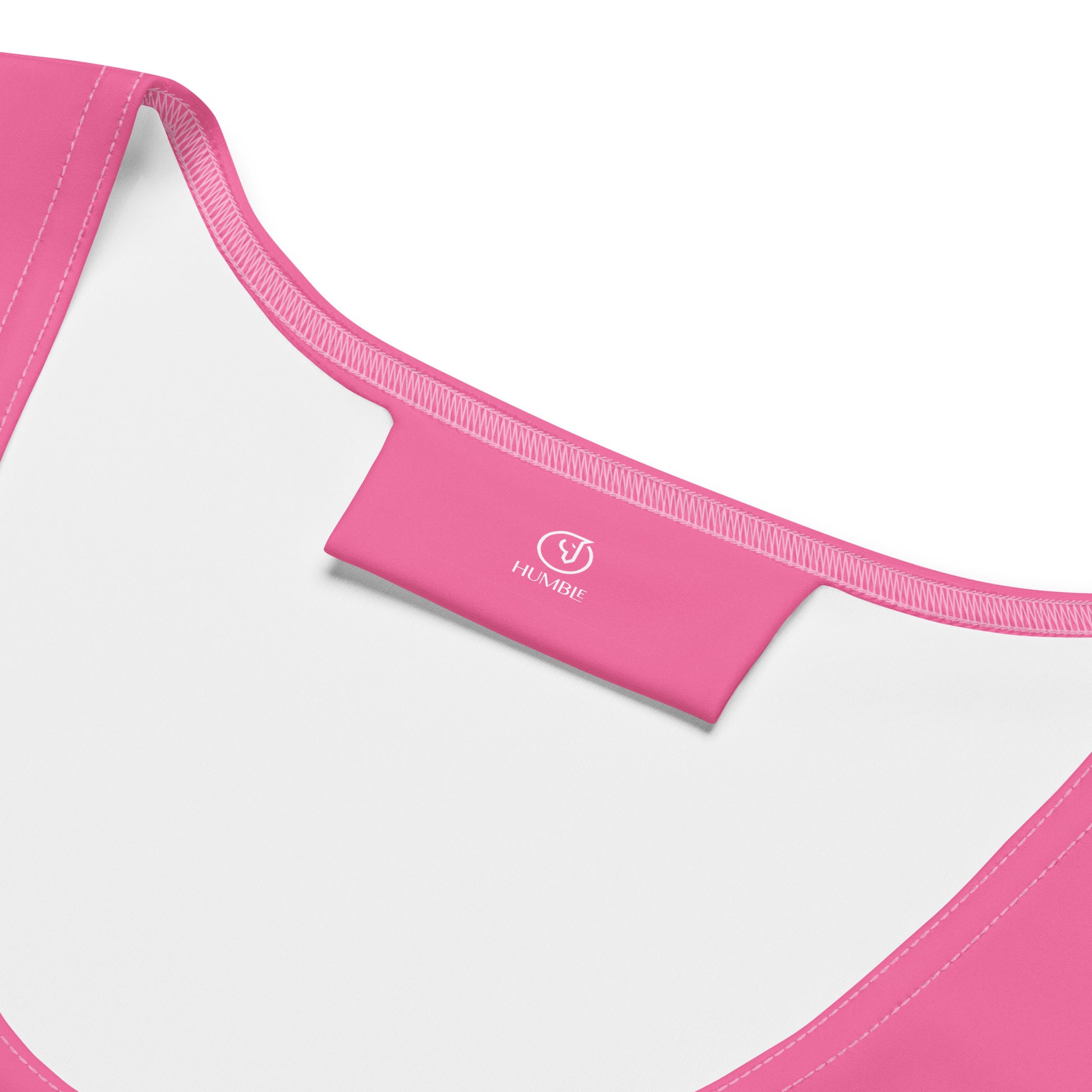 Humble Sportswear, women's cropped tank top pink, Color Match shirt 