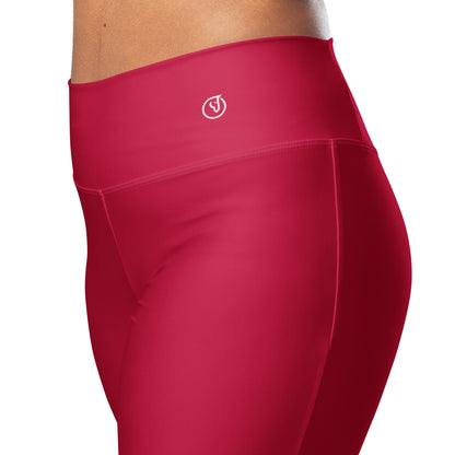 Humble SPortswear, women's color match activewear high waist flare leggings with pockets