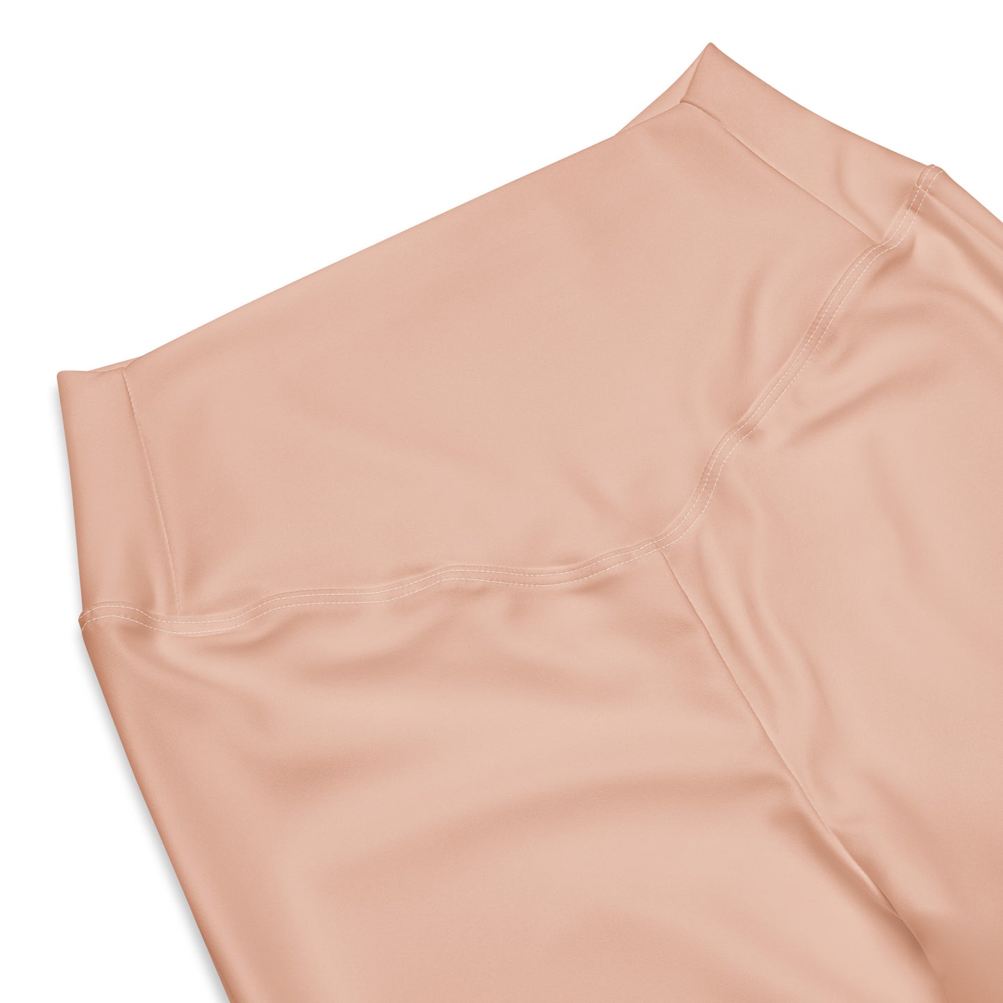 Humble Sportswear, women's color match blush pink high waisted flare leggings with pockets 